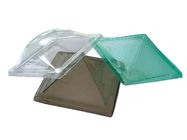 Colore UV della radura del rivestimento della cupola del policarbonato del lucernario di forma di plastica della piramide