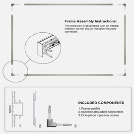 Isolato che annuncia la scatola leggera Backlit del LED con le strisce incorporate ed il driver di alto potere