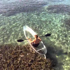 Kayak della barca della radura del pavimento del PC con il kajak dello sci spuma/del fondo per ricreazione dell'acqua