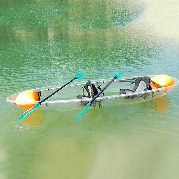 Canoa trasparente di plastica con le pagaie approvazione del CE di dimensione di 3330 x di 930 x di 370mm